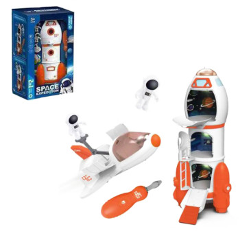 Игровой набор Космоса, игровой набор с ракетой и космическим шаттлом, космический транспорт для детей (RS551-7)