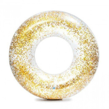 Надувной круг Intex "Sparkling glitter"с блестками (глиттер) 119 см Золотой 56274NP