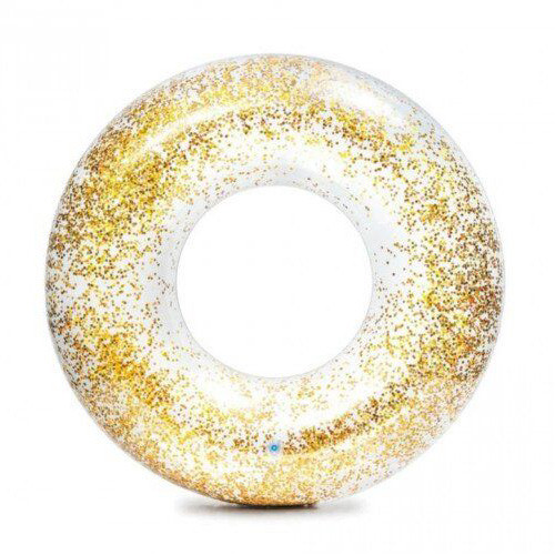 Надувной круг Intex "Sparkling glitter"с блестками (глиттер) 119 см Золотой 56274NP