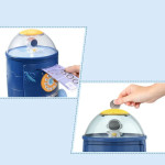 Игрушечный Сейф-копилка Rocket Piggy Bank Ракета с кодовым замком и сканером отпечатка пальца, звук, красный, англ. DL589-15