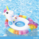 Надувний круг з ніжками Intex Єдиноріжка, надувний плотик АЕ59570
