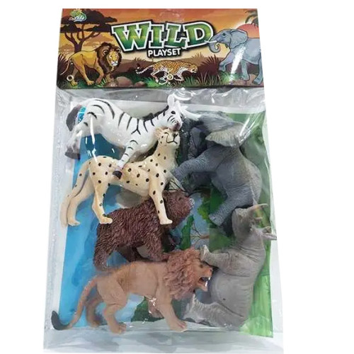 Набір іграшкових диких тварин Wild Playset 6 шт в упаковці TN6-006