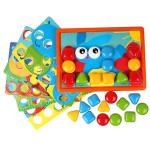 Детская мозаика с крупными деталями Пуговки Technok Toys, 26 кнопок, 6 картинок LY6047