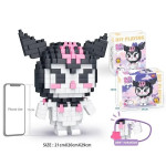 Конструктор блочный фигурка Kuromi, 291 деталь, мелкий конструктор, конструктор для девочек, JS 615 B3 Конструктор блочный фигурка Kuromi, 291 деталь, мелкий конструктор, конструктор для девочек, JS 615 B3