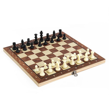 Настольная игра Шахматы, 3в1, шашки, нарды, деревянная доска 29х29 см, VG61552