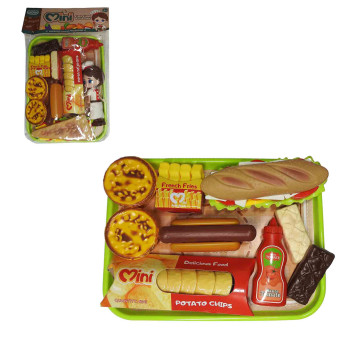 Игрушечный набор продуктов, продукты на подносе, детская фигурка, 2 вида набора продуктов (TT623-230)