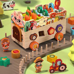 Деревянная игра Каталка, детская игра с  рыбалкой, игрушечный сортер, игра логическая фигуры (GW62748)