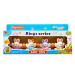 Погремушка подвесная Baby Toys "Зайчики", погремушка на коляску, растяжка на кроватку, животные (SC6352)