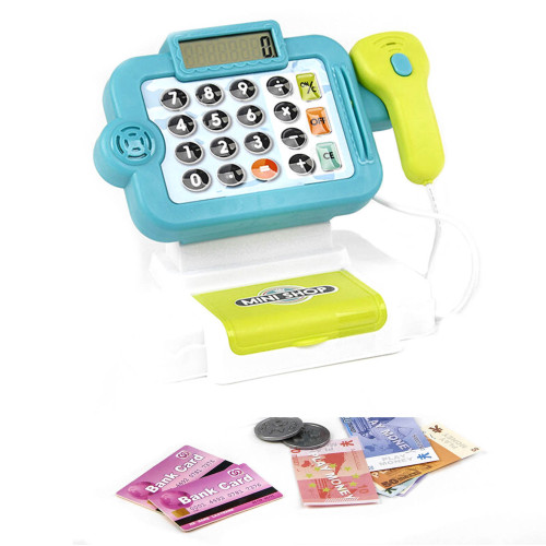 Игрушечный кассовый аппарат со сканером, калькулятор свет звук  SD66101