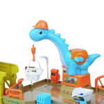 Іграшковий Автотрек “Будівельний майданчик”, механічний підйомник, кран, 4 машинки, 2 ігрові фігурки, в коробці NJ663 A