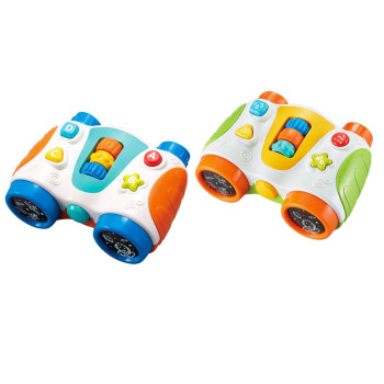 Бінокль знань "WToys" 2 кольори, тріскачка, українська мова, пісні, алфавіт, форми, цифри, пальчикова гра ZK66770