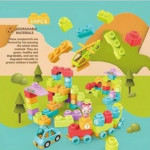 Конструктор дитячий, з великих блоків, вертоліт, фігурка, 50 деталей, конструктор для малюків GP6738