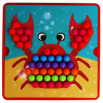 Мозаїка "4FUN Game Club", кульки, 84 елементи, 12 картинок-шаблонів, щипці, сортер, у коробці OK67941 Мозаїка "4FUN Game Club", кульки, 84 елементи, 12 картинок-шаблонів, щипці, сортер, у коробці OK67941