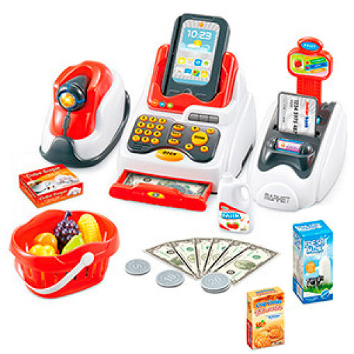 Кассовый аппарат игрушечный, для детей, звук, свет SD668-48