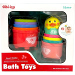 Пірамідка для ванної Bath Toys, пірамідка , чашка-пірамідка, каченя бризгалка ZX688-51