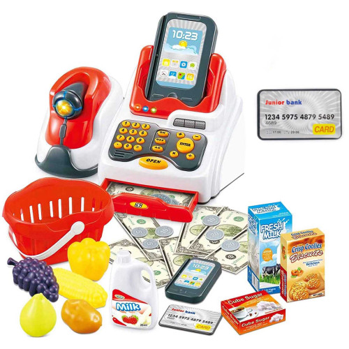 Кассовый аппарат игрушечный, для детей, звук, свет SD668-51