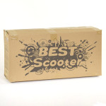 Самокат Best Scooter 5в1 с отцовской ручкой, абстракция, сиденье, PU колеса, подсветка колес HT68995
