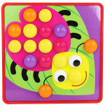 Мозаика 4Fun Game Club Пуговки Цветная фантазия, 10 картинок, 46 фишек, бокс для хранения GD7033