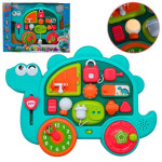 Бізіборд "Динозаврик","WToys", українською мовою, 15 казок, 15 пісень, 15 загадок, 15 скоромовок, звуки, підсвічування, пальчикові ігри, тріскачки ER72024