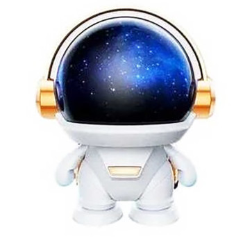 Колонка Астронавт, bluetooth, micro USB, акумулятор, підсвічування підлаштовується під гучність ER72555