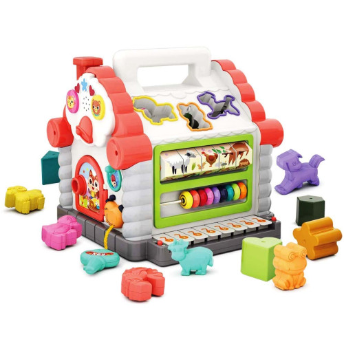Теремок-сортер Hola Toys, развивающая игрушка, музыкальная игрушка, детский игровой сортер (TR739) Теремок-сортер Hola Toys, развивающая игрушка, музыкальная игрушка, детский игровой сортер (TR739)