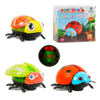 Музыкальная игрушка Комашка, ездит, светится, звуковые эффекты,на украинском языке LM74125