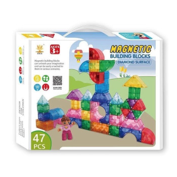 Магнитный конструктор Magnetic Building Blocks (Магнитные строительные блоки), конструктор на 47 деталей, магнитный конструктор для детей WR7585 C