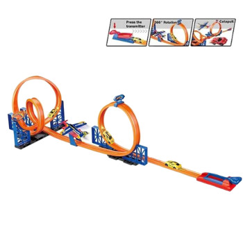 Игрушечный Автотрек "Track Racing", игровой трек на запуске, машинка с инерцией, самолетик (ED7604)