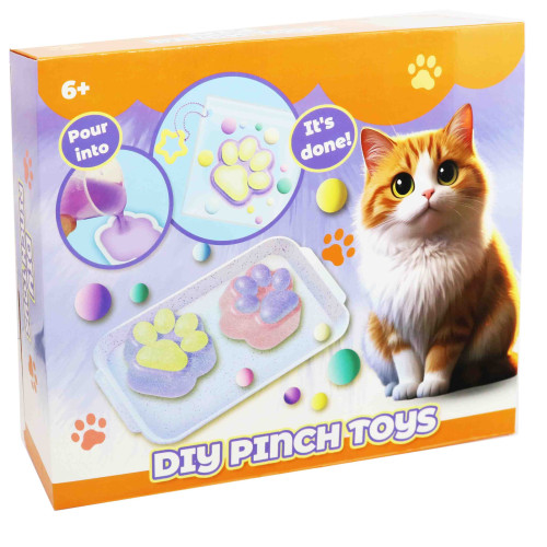 Набор для изготовления сквишей DIY Pinch Toys Лапки Котик, сделай сквиш, творческий набор ZR808В1