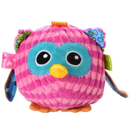Підвіска на коляску рожева Сова, м'яка іграшка рожева Сова, іграшка на коляску, іграшка для малюка (N8124)
