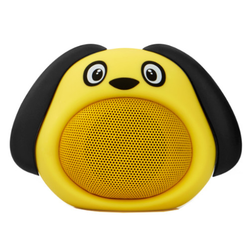 Детская портативная Колонка Bluetooth Собачка, желтая DW818