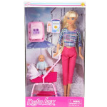 Кукла Defa Lucy с ребенком в коляске, кукла с аксессуарами, игрушка для девочек (BO8358)