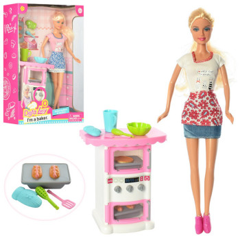 Кукла Defa Lusy Пекарь, игрушечная кукла с аксессуарами, игрушка для девочек, в ассортименте 2 вида HV8421