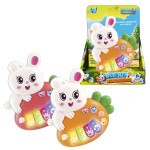 Музыкальное Пианино "WToys", "ЗАЙЧИК", 2 цвета, украинский язык, ноты, мелодии, песни, сказки, цифры, звуки животных, развивающая игрушка, пианино детский, свет, MG85270