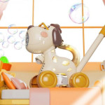 Каталка с мыльными пузырями "Собака", встроенный аккумулятор, USB кабель, подсветка, мыльный раствор, отвертка, автоматический принцип работы TL8529