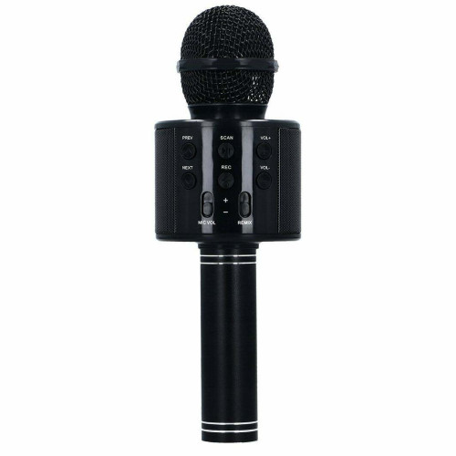 Бездротовий Bluetooth Мікрофон караоке зі зміною голосу Wster, мікрофон для дітей, Чорний (WS-858) Бездротовий Bluetooth Мікрофон караоке зі зміною голосу Wster, мікрофон для дітей, Чорний (WS-858)