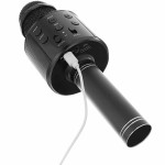 Бездротовий Bluetooth Мікрофон караоке зі зміною голосу Wster, мікрофон для дітей, Чорний (WS-858) Бездротовий Bluetooth Мікрофон караоке зі зміною голосу Wster, мікрофон для дітей, Чорний (WS-858)
