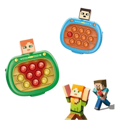 Мини-игровая консоль Pop it силиконовый электронный, игрушка поп ит, игра антистресс, 2 вида, 4 игровых режима, подсветка, озвучивание на английском, регуляция громкости GF86014