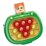 Мини-игровая консоль Pop it силиконовый электронный, игрушка поп ит, игра антистресс, 2 вида, 4 игровых режима, подсветка, озвучивание на английском, регуляция громкости GF86014