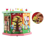 Развивающий куб Tree Toys деревянная игра с лабиринтом, сортером и часами KM872
