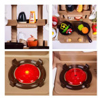 Игрушечная Кухня 47 предметов, кухня с набором посуды и продуктов, пар, звук, свет, детская кухня (TD889-301)
