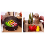 Игрушечная Кухня 47 предметов, кухня с набором посуды и продуктов, пар, звук, свет, детская кухня (TD889-301)