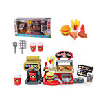 Игровой набор Кофейня, детское кафе, игрушечные продукты, кассовый аппарат, кофеварка, фастфуд (WO8899-1)