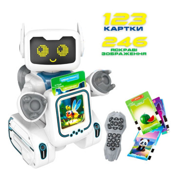 Іграшковий Робот з картковим пристроєм "Робо друг" на радіокеруванні, рух, казки, 123 картки, 246 зображень, казки, історії, HJ89610