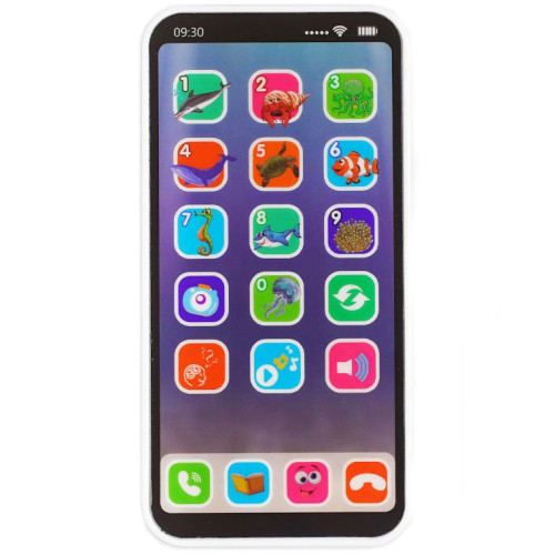 Игрушечный Музыкальный телефон WToys, язык украинский, подсветка, скороговорки, песни, фразы, сказки, смартфон для детей свет звук V90918