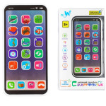 Игрушечный Музыкальный телефон WToys, язык украинский, подсветка, скороговорки, песни, фразы, сказки, смартфон для детей свет звук V90918