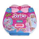 Набір прикрас у сумочці Barbie, набір для дівчаток, ігрова косметика, прикраси дитячі, 16 деталей (TF926-2004)