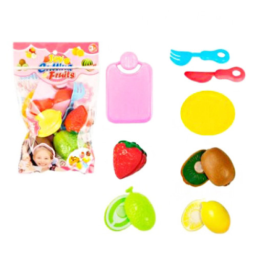 Игрушечные фрукты на липучке, набор продуктов игрушечных, продукты на липучках с аксессуарами (DR927)