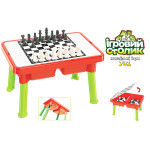 Набор настольных игр 7 в 1 Technok Toys, игровой столик для игр, шашки, шахматы, домино (GH9604)
