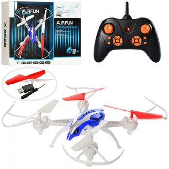 Квадрокоптер детский AirFun, дрон для детей без камеры, игрушка квадрокоптер поворот 360°(TO962)